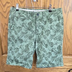 Jack & Jones Green Jean Shorts Tropical Vibe